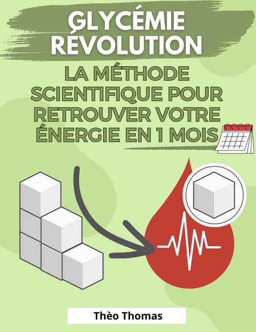 Couverture ebook de Glycémie Révolution, la méthode scientifique pour retrouver votre énergie en 1 mois, de Theo  Tthomas