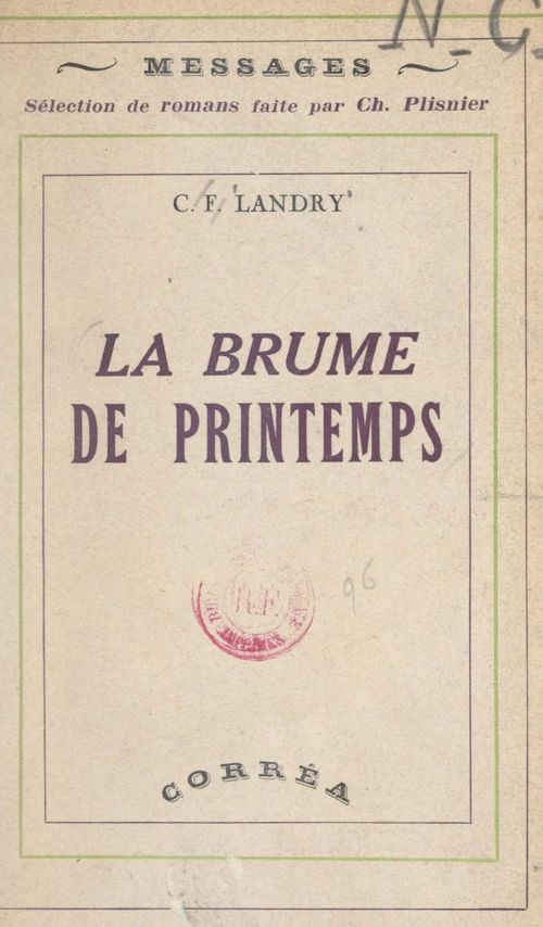 Couverture ebook de La brume de printemps, de Charles-françois Landry
