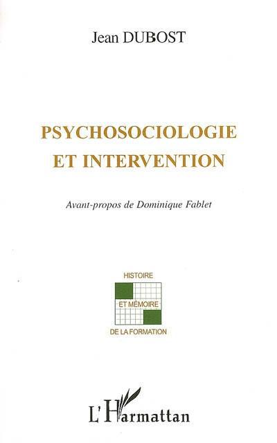 Couverture ebook de Psychosociologie et intervention, de Jean Dubost