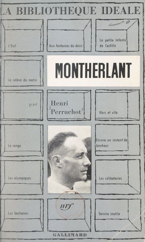ebook cover of Montherlant, by Henri Perruchot