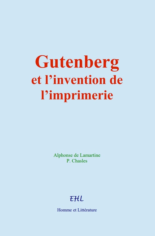 ebook cover of Gutenberg et l´invention de l´imprimerie, by Alphonse De Lamartine