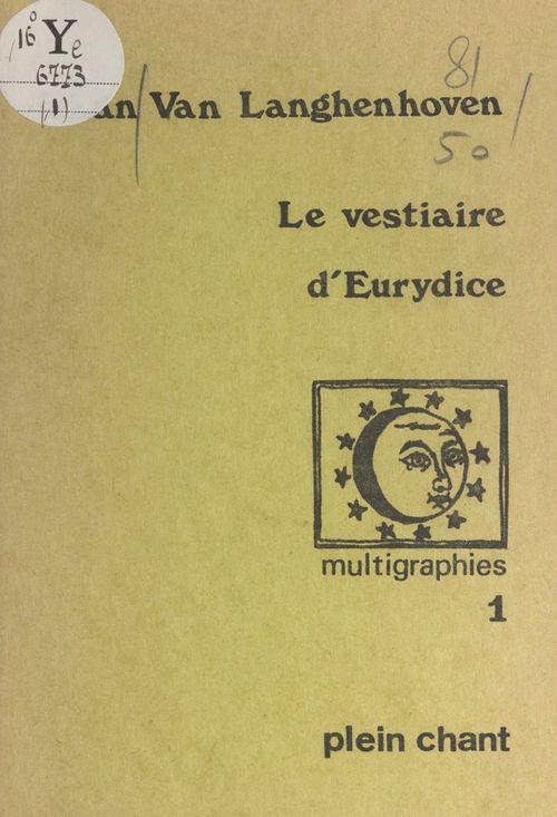Couverture ebook de Multigraphies (1). Le vestiaire d'Eurydice, de Jehan Van Langhenhoven
