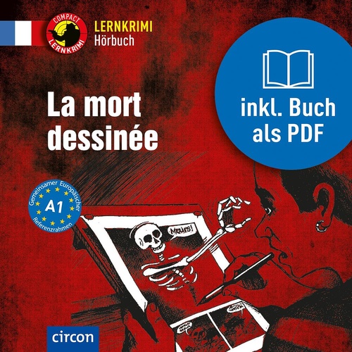 Couverture audiobook de La mort dessinée, de Virginie Pironin