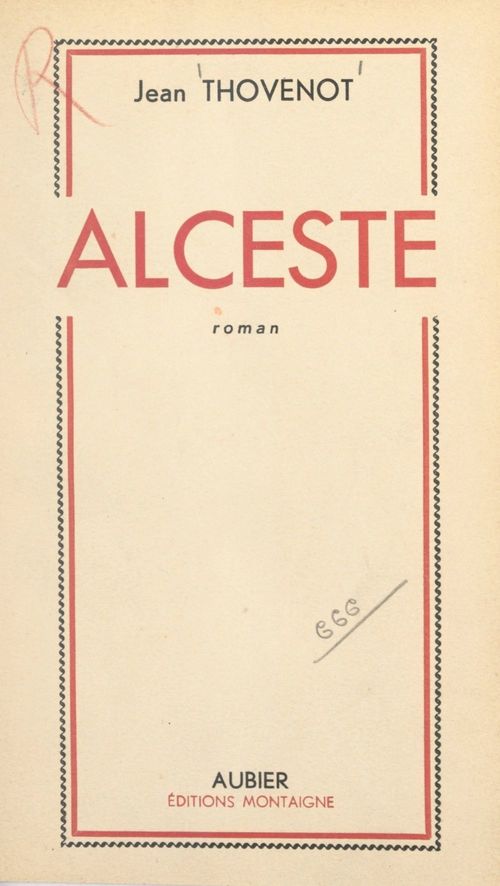 Couverture ebook de Alceste, de Jean Thovenot