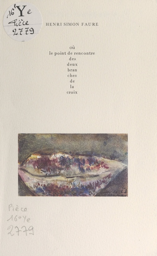 ebook cover of Où le point de rencontre des deux branches de la Croix, by Henri Simon Faure