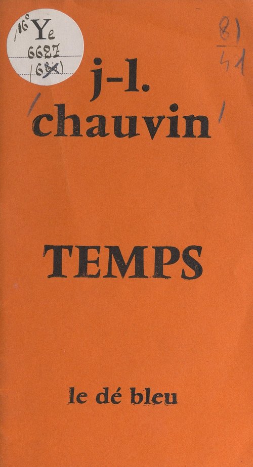Couverture ebook de Temps, de Jean-Louis Chauvin