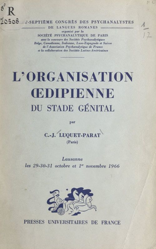 Couverture ebook de L'organisation oedipienne du stade génital, de Catherine-J. Luquet-Parat