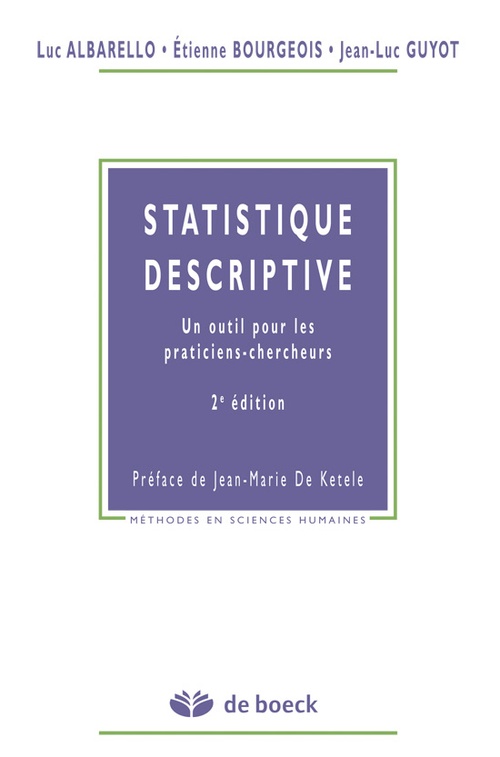 Couverture ebook de Statistique descriptive, de Luc Albarello