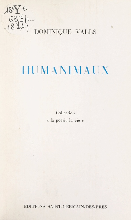 Couverture ebook de Humanimaux, de Dominique Valls