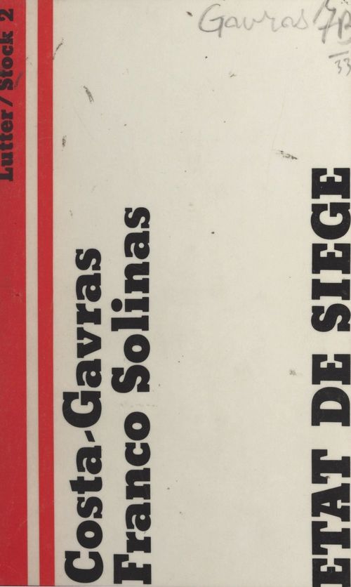 ebook cover of État de siège, by Costa-Gavras, Franco Solinas