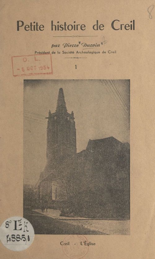 Couverture ebook de Petite histoire de Creil, de Pierre Durvin