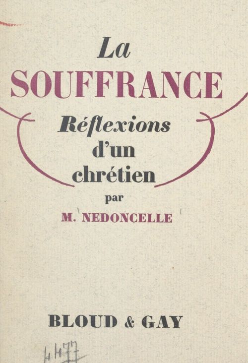ebook cover of La souffrance, by Maurice Nedoncelle