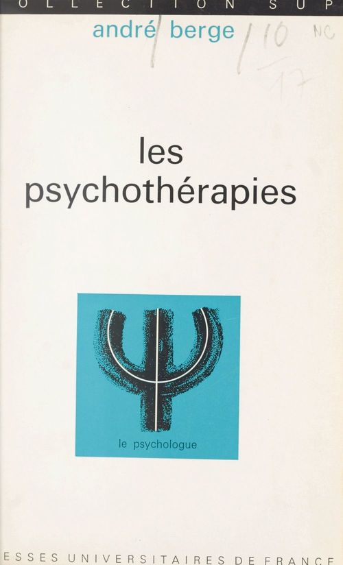 ebook cover of Les psychothérapies, by Andre Berge