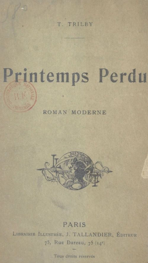 Couverture ebook de Printemps perdu, de T. Trilby