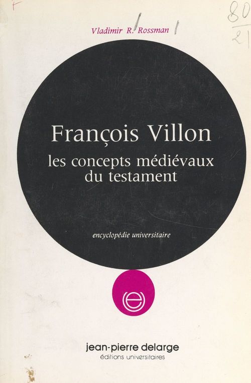 ebook cover of François Villon, by Vladimir R. Rossman