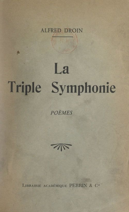 Couverture ebook de La triple symphonie, de Alfred Droin