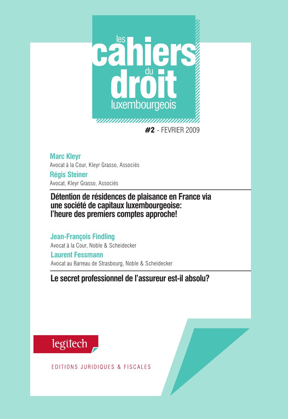 ebook cover of Cahier du droit luxembourgeois n°2, by Collectif