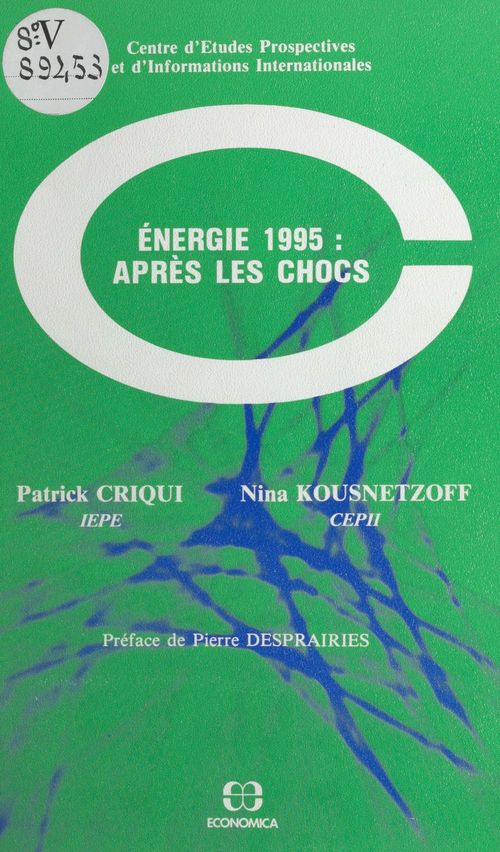 ebook cover of Énergie 1995, après les chocs, by Centre D'Etudes Prospectives Et