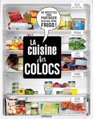 Couverture ebook de La cuisine des colocs, de Audrey Cosson