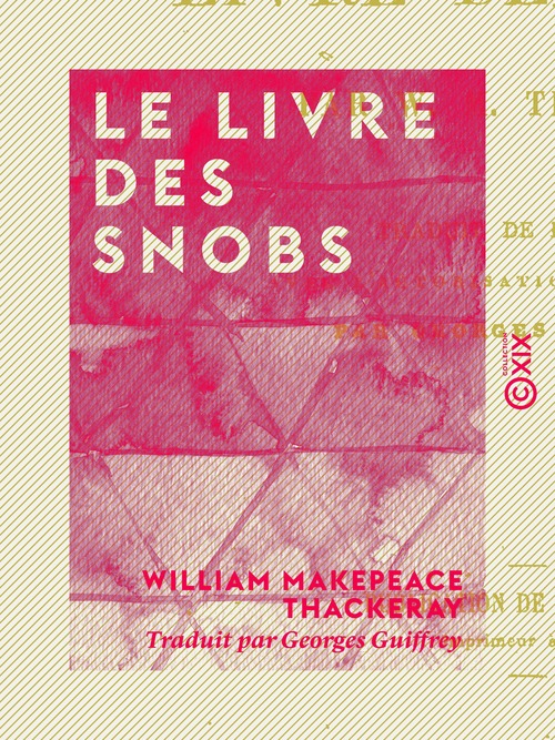 Couverture ebook de Le Livre des snobs, de William Makepeace Thackeray
