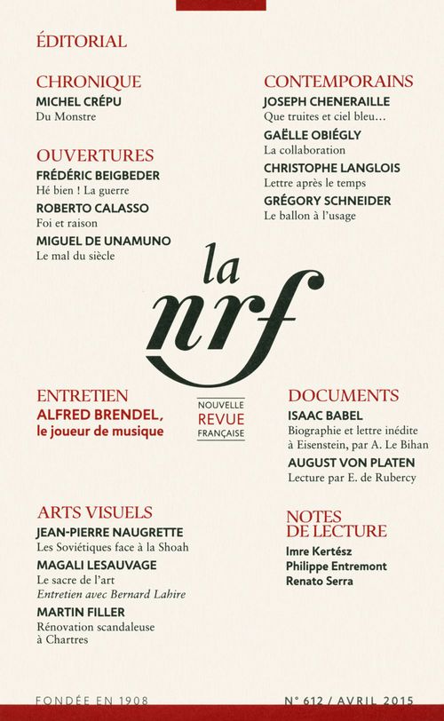 ebook cover of La Nouvelle Revue Française N° 612, by La Nouvelle Revue Francaise