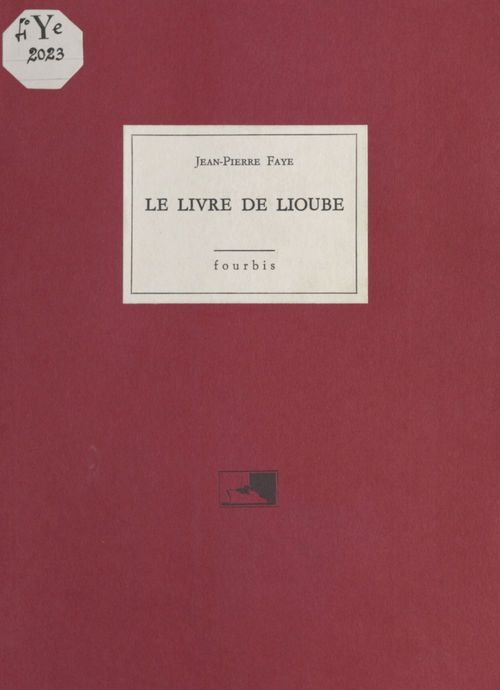 ebook cover of Le Livre de Lioube, by Jean-Pierre Faye