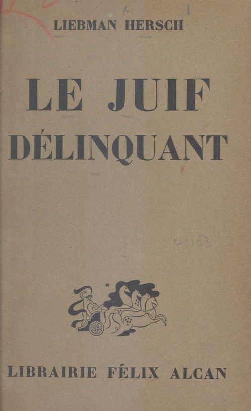 Couverture ebook de Le Juif délinquant, de Liebmann Hersch