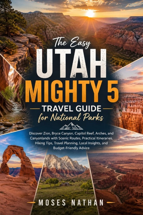 ebook cover of The Easy Utah Mighty 5 Travel Guide for National Parks, by Moses Nathan