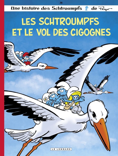 Couverture ebook de Les Schtroumpfs - Tome 38 - Les Schtroumpfs et le vol des cigognes, de Alain Jost, Thierry Culliford, Miguel Diaz vizoso