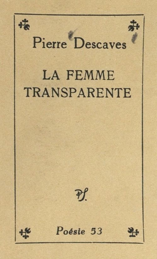 Couverture ebook de La femme transparente, de Pierre Descaves