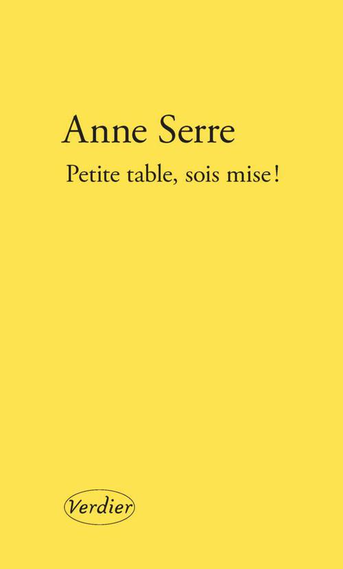 Couverture ebook de Petite table, sois mise !, de Anne Serre