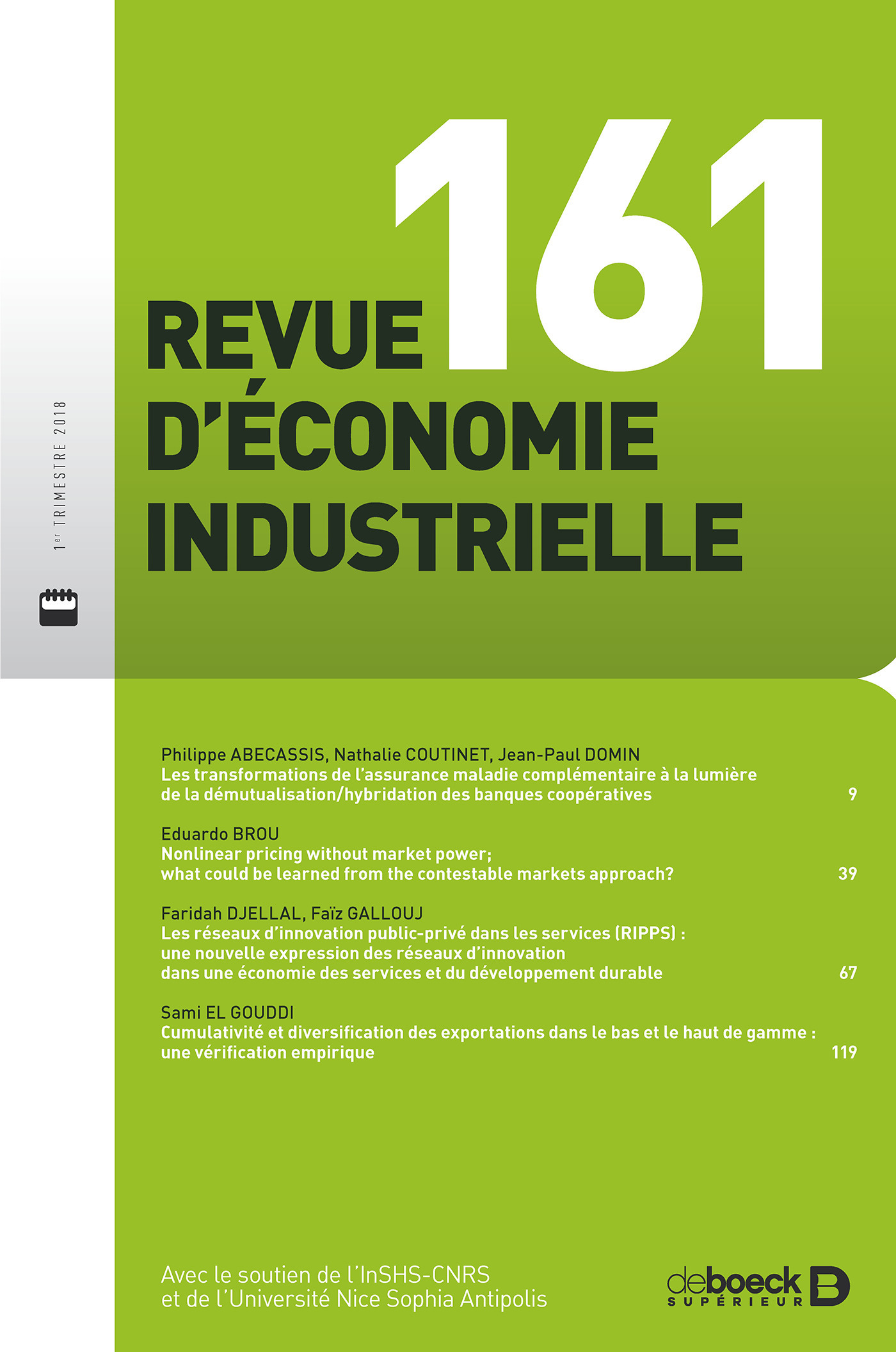 ebook cover of Revue d'économie industrielle, by Collectif