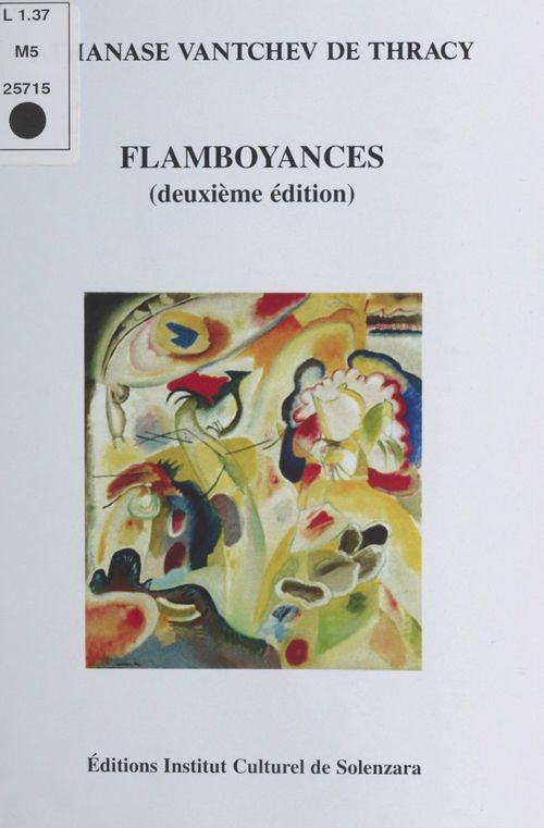 Couverture ebook de Flamboyances Éd. Institut culturel de Solenzara, de Athanase Vantchev De Thracy