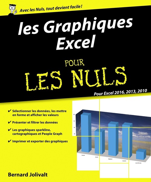 Couverture ebook de Les Graphiques pour Excel 2016, 2013, 2010 Pour les Nuls, de Bernard Jolivalt