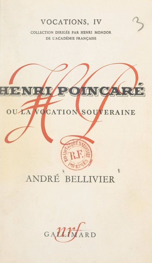 Couverture ebook de Henri Poincaré, de Andre Bellivier