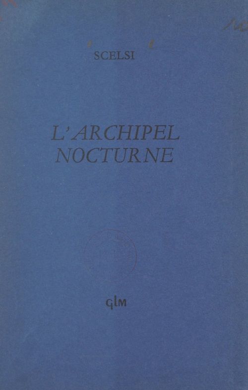 ebook cover of L'archipel nocturne, by Giacinto Scelsi