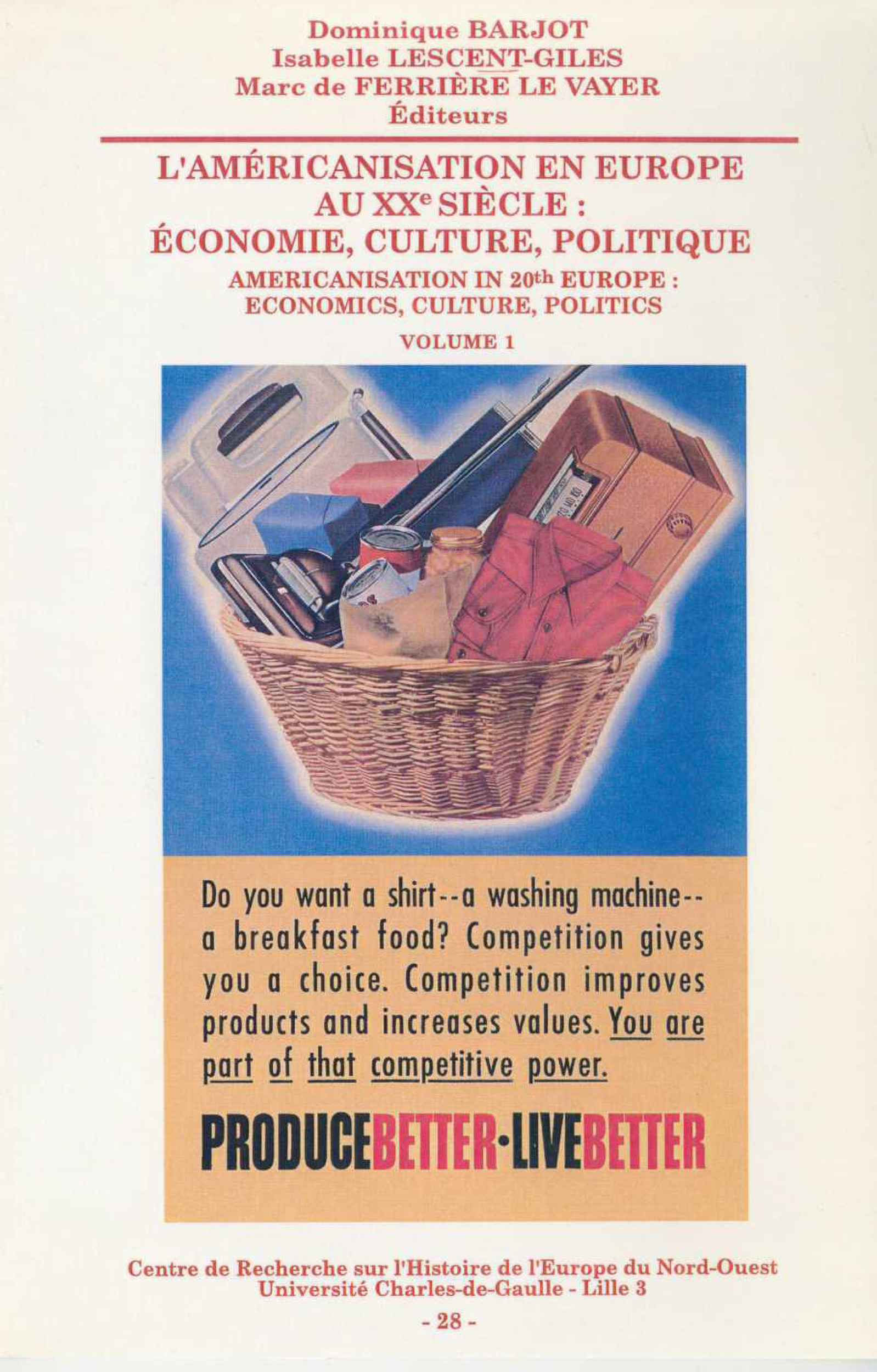ebook cover of L'américanisation en Europe au XXe siècle : économie, culture, politique. Volume 1, by Collectif