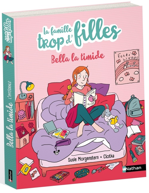Couverture ebook de La famille trop d'filles : Bella la timide, de Susie Morgenstern, Clotka