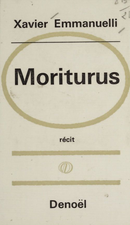 ebook cover of Moriturus, by Xavier Emmanuelli