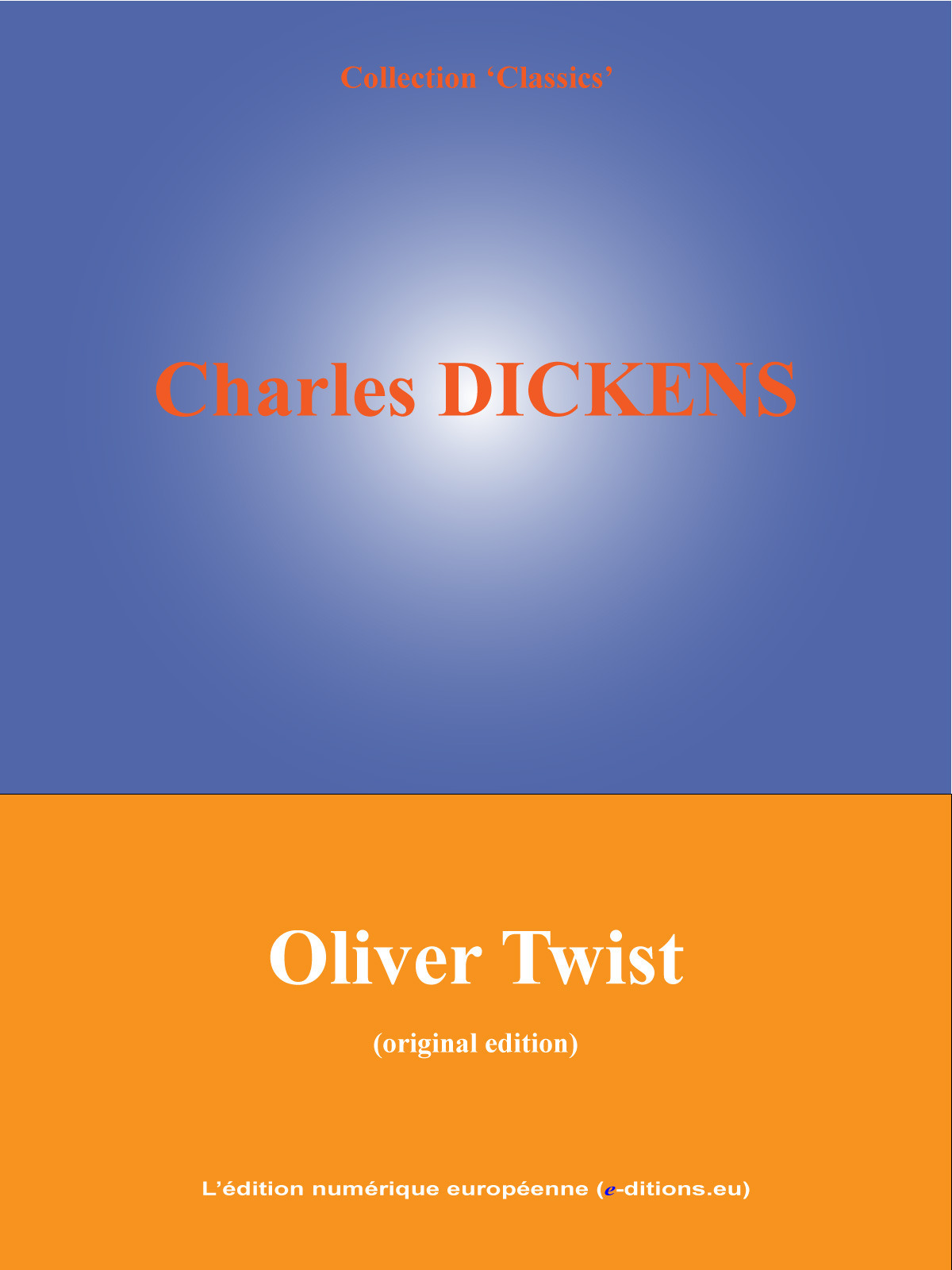 Couverture ebook de Oliver Twist, de Charles Dickens