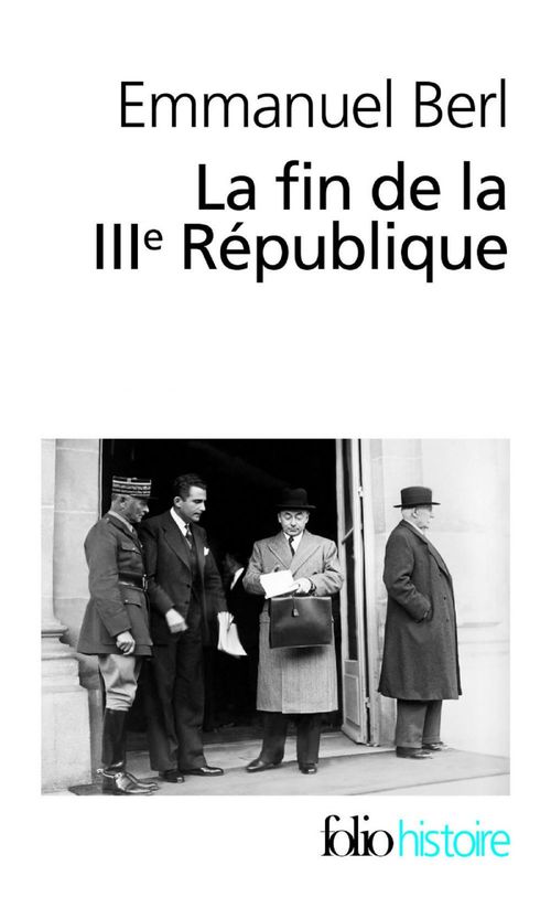 Couverture ebook de La fin de la IIIe République, de Emmanuel Berl