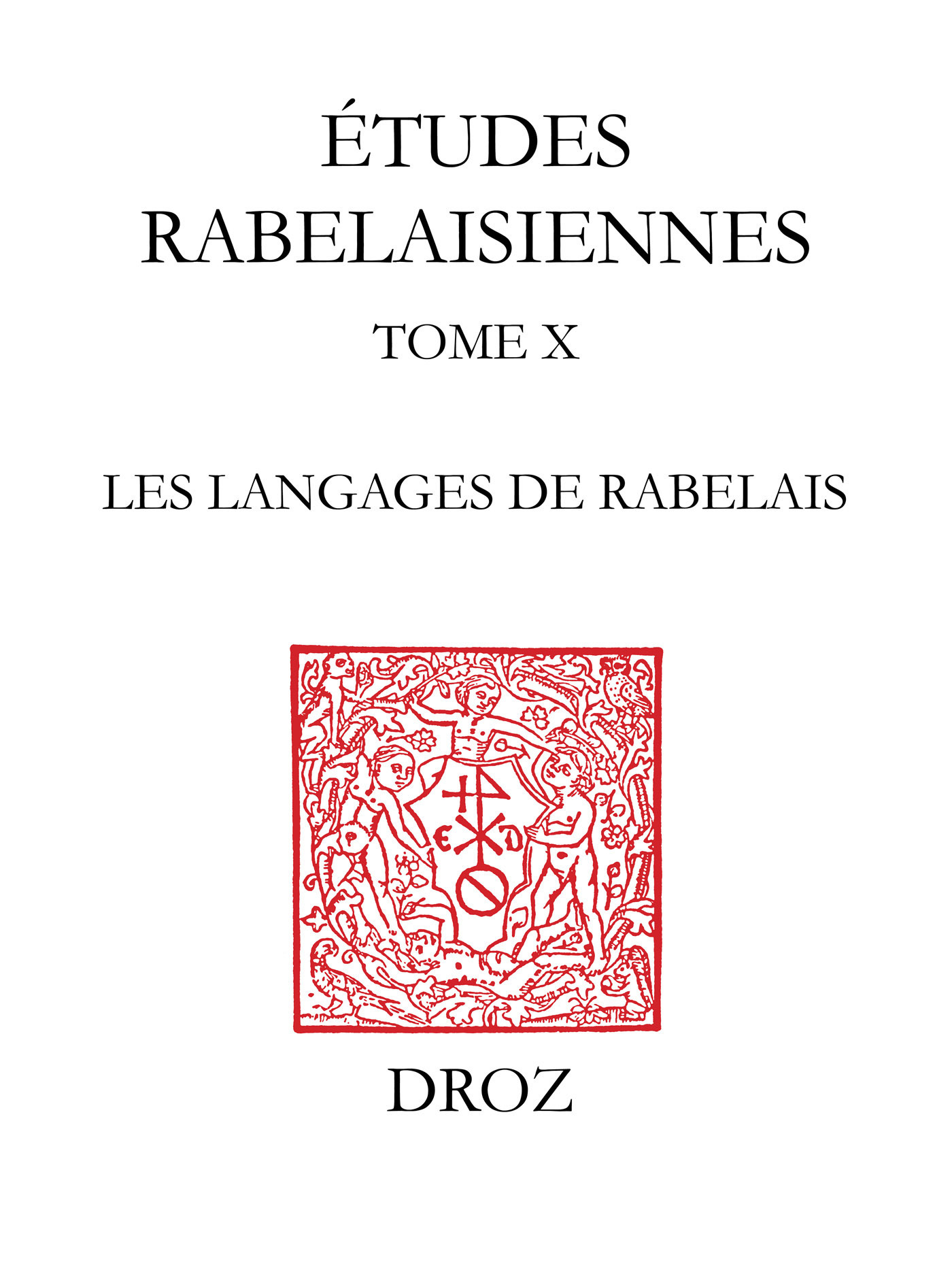 ebook cover of Les Langages de Rabelais, by Francois Rigolot