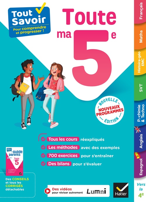 ebook cover of Tout savoir 5e - Tout en un - Nouveaux programmes, by Marjorie Champetier, Corinne Touati, Maricel Fernandez-Theyras, Moussa Gory, Laurence Lamarche, Victoire Merlin, Guillau