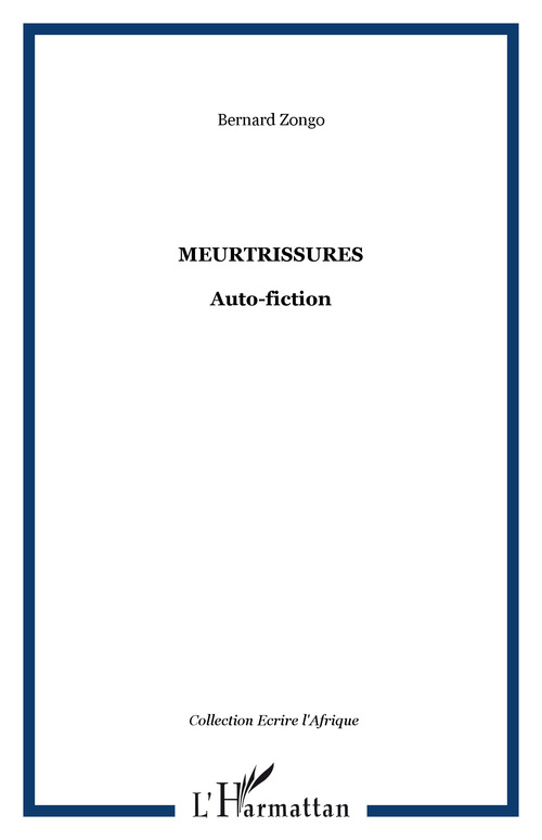 Couverture ebook de Meurtrissures, de Bernard Zongo