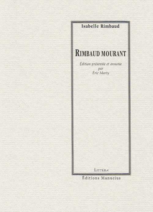 ebook cover of Rimbaud mourant, by Isabelle Rimbaud