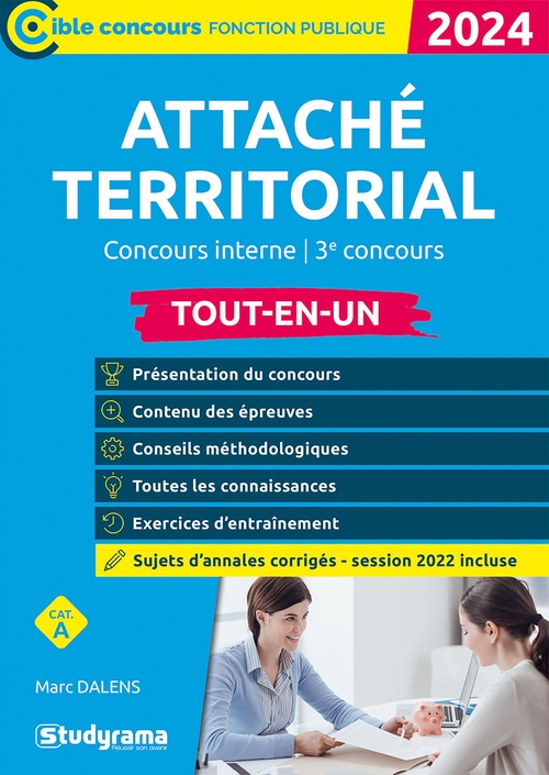 ebook cover of Attaché territorial : Concours interne - 3e concours - Tout-en-un - Catégorie A - Concours 2024, by Marc Dalens