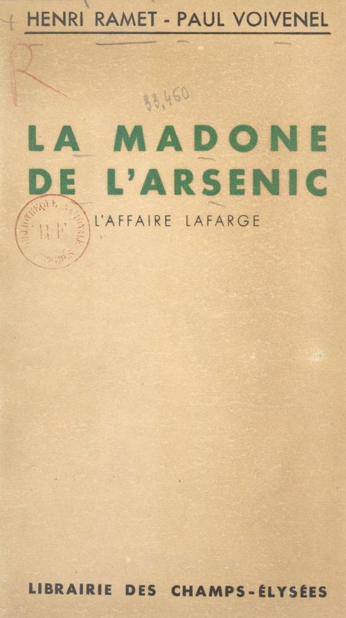 Couverture ebook de La madone de l'arsenic, de Henri Ramet, Paul Voivenel