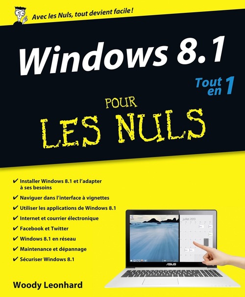 Couverture ebook de Windows 8.1 Tout en 1 Pour les Nuls, de Woody Leonhard