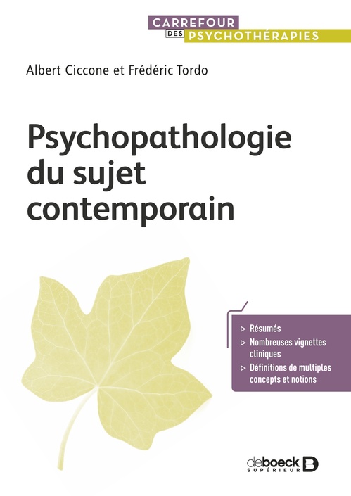 Couverture ebook de Psychopathologie du sujet contemporain, de Frédéric Tordo, Albert Ciccone