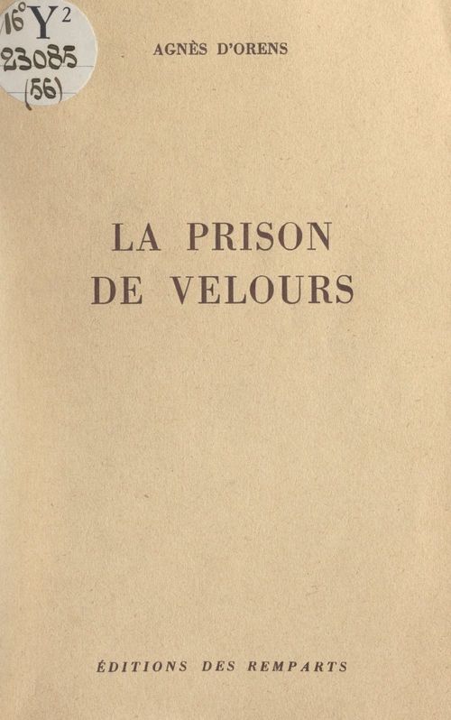 ebook cover of La prison de velours, by Agnes D'Orens